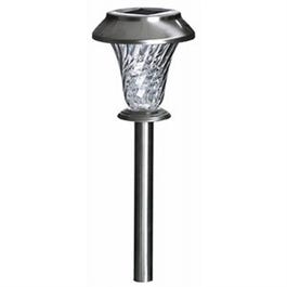 Solar LED Path Lights, Stainless Steel, 4-Pk.