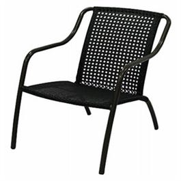 Richmond Wicker Stacking Chair, Espresso With Steel Frame