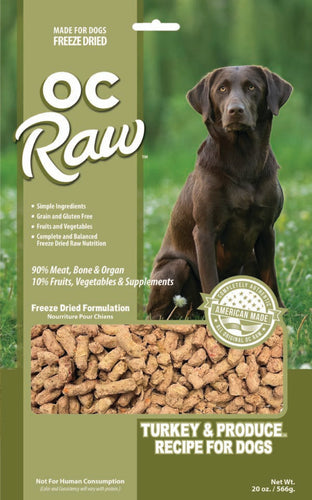 Oc Raw Dog Turkey & Produce Freeze Dried Meaty Rox (20 oz)