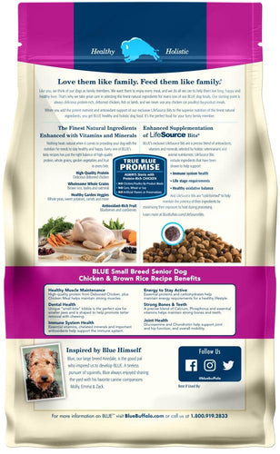 Blue Buffalo Life Protection Natural Chicken & Brown Rice Recipe Small Breed Senior Dry Dog Food