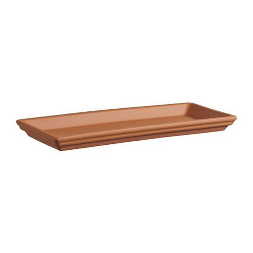 Border Concepts Italian Water Resistant Rectangle Saucer Terracotta (20.75)