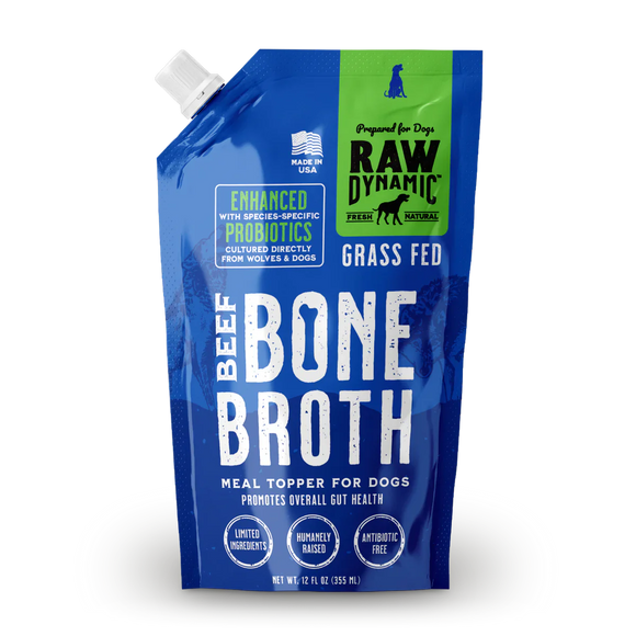 Raw Dynamic Grass Fed Beef Bone Broth For Dogs