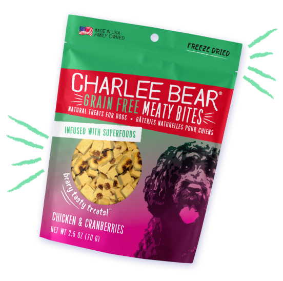 Charlee Bear Grain Free Meaty Bites Chicken & Cranberries (2.5oz)