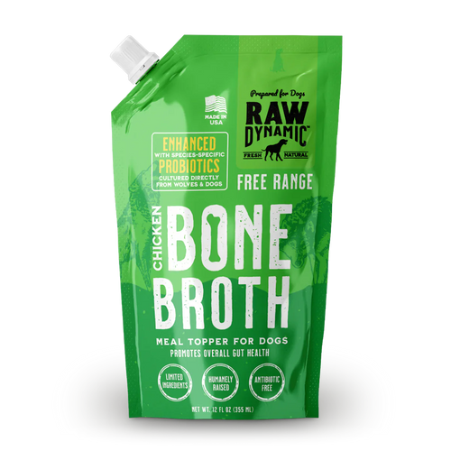 Raw Dynamic Free Range Chicken Bone Broth For Dogs