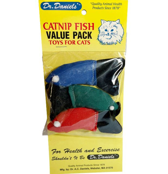 Dr. Daniels Catnip Fish 100% Filled Cat Toy (1 pk)