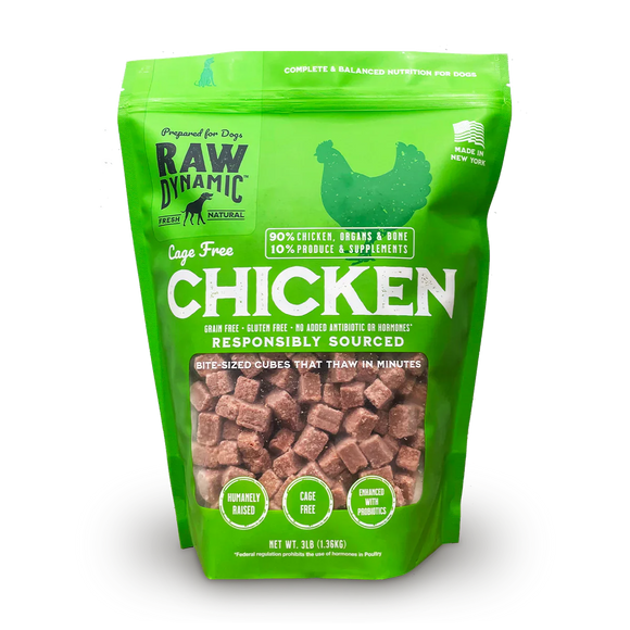 Raw Dynamic Frozen Raw Chicken Formula for Dogs