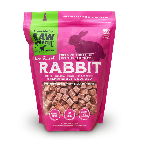 Raw Dynamic Frozen Raw Rabbit Formula for Dogs