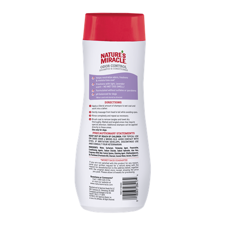 Nature s Miracle Odor Control Shampoo Conditioner Lavender Scent 32 oz