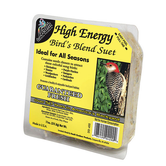 HEATH HIGH ENERGY BIRD'S BLEND SUET (11 oz)