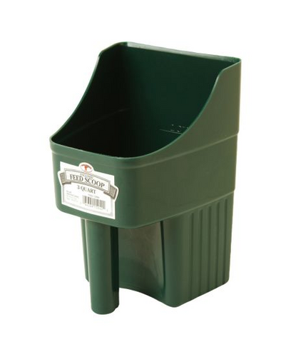 Miller Plastic 3 Quart Enclosed Feed Scoop