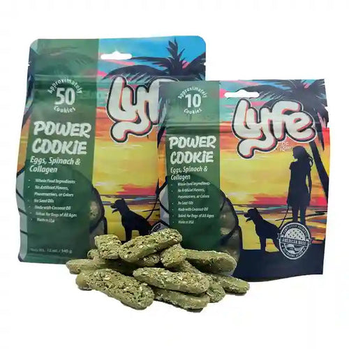 OC Raw Lyfe Power Cookie Eggs, Spinach & Collagen Dog Treats
