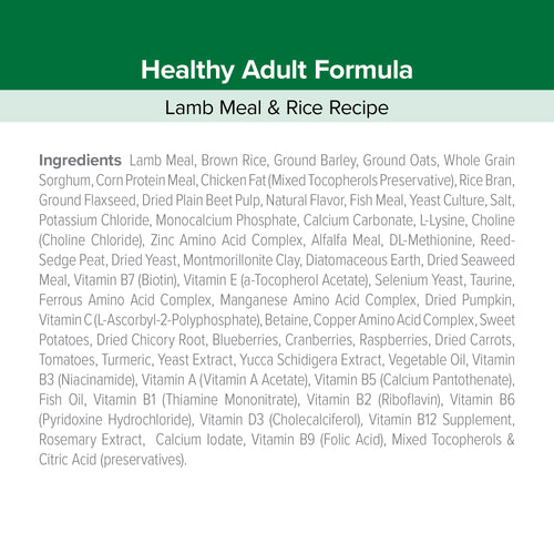 Kent Blue Seal EnTrust® Healthy Adult Lamb Meal & Rice Recipe Dog Food