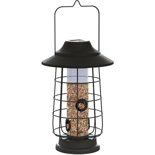Woodlink Modern Farmhouse Solar Lantern Tube Feeder