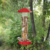 North States Village Collection 2-In-1 Hinged-Port Birdfeeder 6-Perch Red