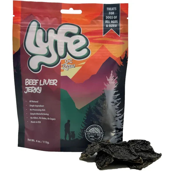 OC Raw Lyfe Beef Liver Jerky Dog Treats