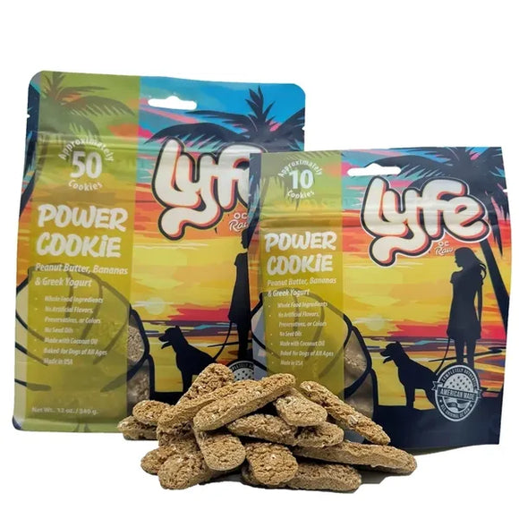 OC Raw Lyfe Power Cookie Peanut Butter, Banana & Greek Yogurt Dog Treats