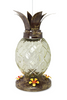 PINEBRUSH PINEAPPLE STYLE GLASS HUMMINGBIRD FEEDER