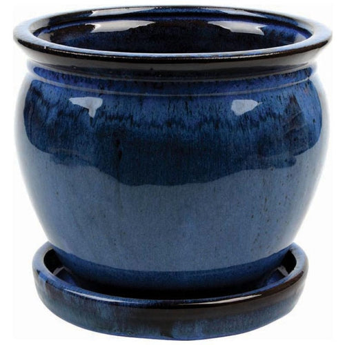 CLAYWORKS WISTERIA PLANTER (12 INCH, BLUE)