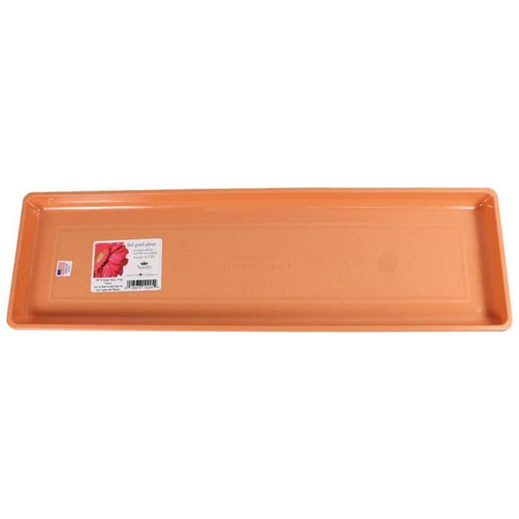 COUNTRYSIDE FLOWERBOX TRAY (24 INCH, TERRACOTTA)