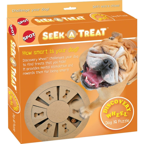 SPOT SEEK-A-TREAT DISCOVERY WHEEL PUZZLE (9.75 IN, TAN)