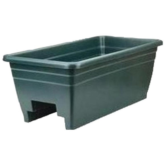 DECK RAIL BOX PLANTER (24 INCH, HUNTER GREEN)