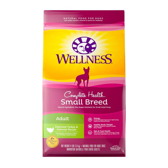 Wellness Complete Health Natural Small Breed Adult Turkey and Oatmeal Recipe Dry Dog Food