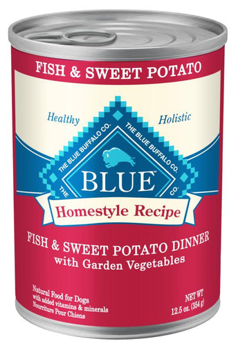 Blue Buffalo Homestyle Recipe Fish & Sweet Potato Dinner with Garden Vegetables Canned Dog Food