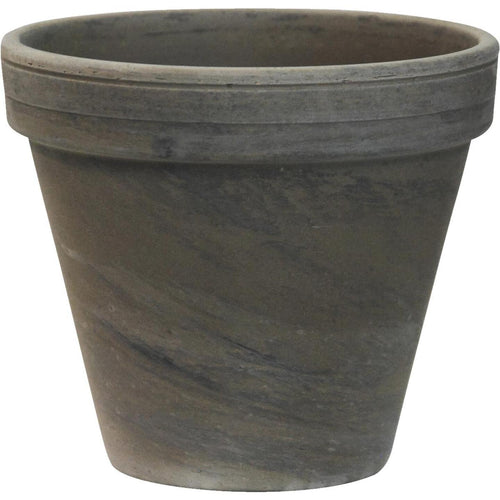 Ceramo 5-1/4 In. H. x 6 In. Dia. Dark Basalt Clay Standard Flower Pot