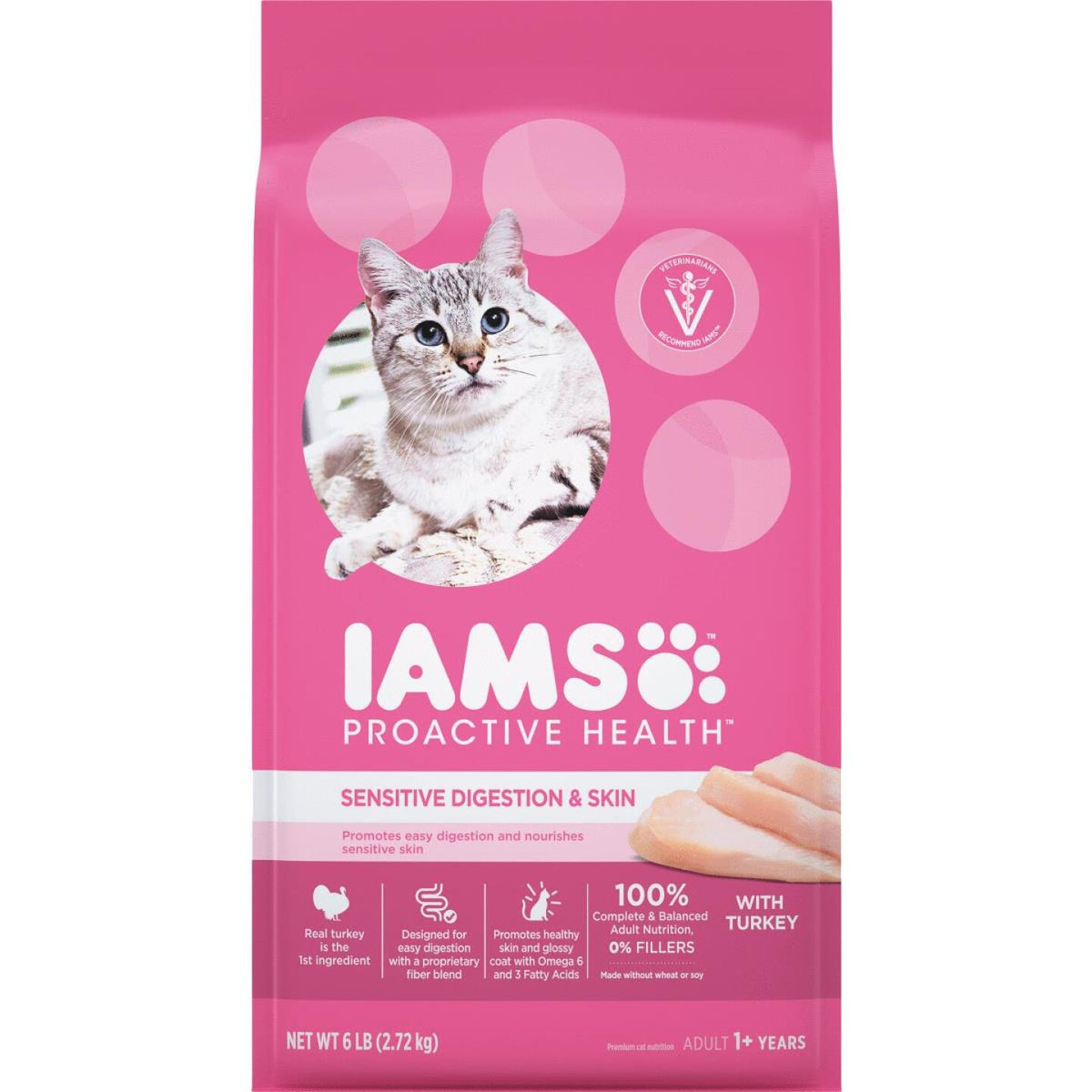 Iams Proactive Health Sensitive Digestion & Skin Formula 6 Lb. Turkey ...