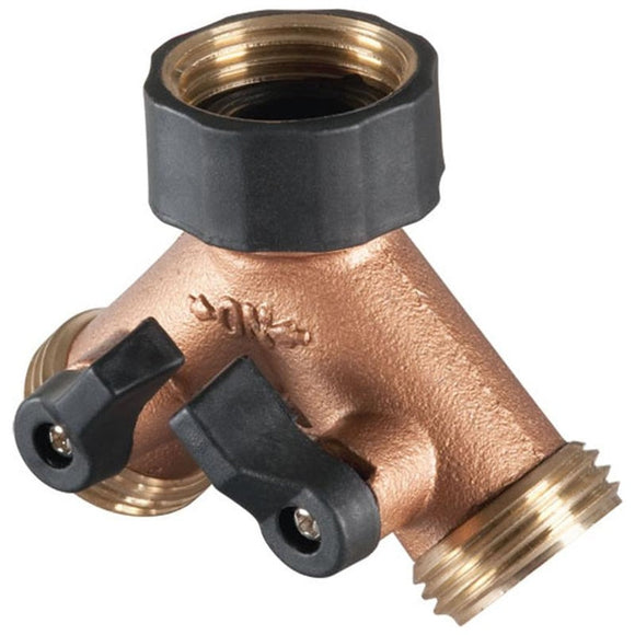 BRASS 2 WAY HOSE VALVE